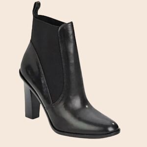 Via Spiga Black Heeled Chelsea Ankle Boots Size 8M